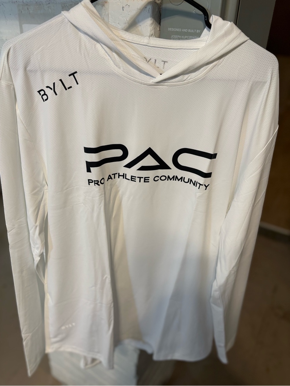 BYLT Basics White PAC Performance Hoodie Shirt